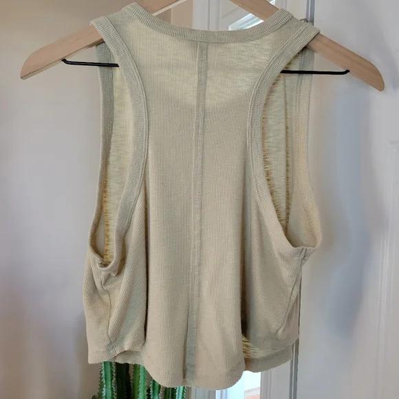 JoyLab Cream Ribbed Tank Top - Picture 4 of 8
